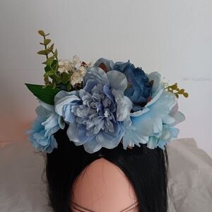 Blue Floral Headband